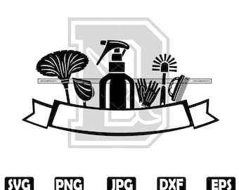 Suprimentos de limpeza SVG: Pacote de clipart (download digital)