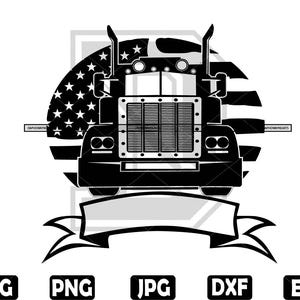Trucking Company Customizable Logo Svg | Truck Svg | American Trucker Svg | Truck Driver Svg | Semi Truck Svg | Truck Clipart