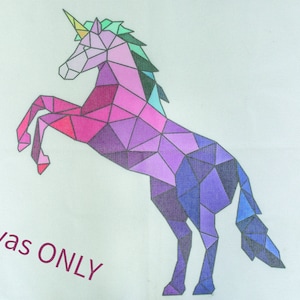 Unicorn needlepoint Canvas only  ,Unicorn tapestry needlepoint Canvas ,Unusual needlepoint Canvas,Funky needlepoint kit,Needlepoint  England