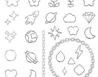 GoodNotes | Digital Stickers: Silver