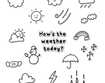 GoodNotes | Digital Stickers: Weather