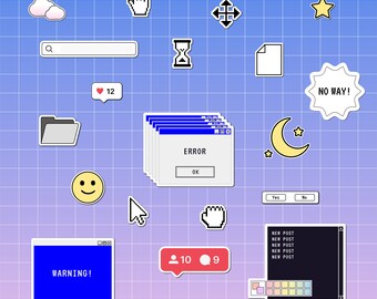 GoodNotes | Digital Stickers: Vaporwave / Y2K