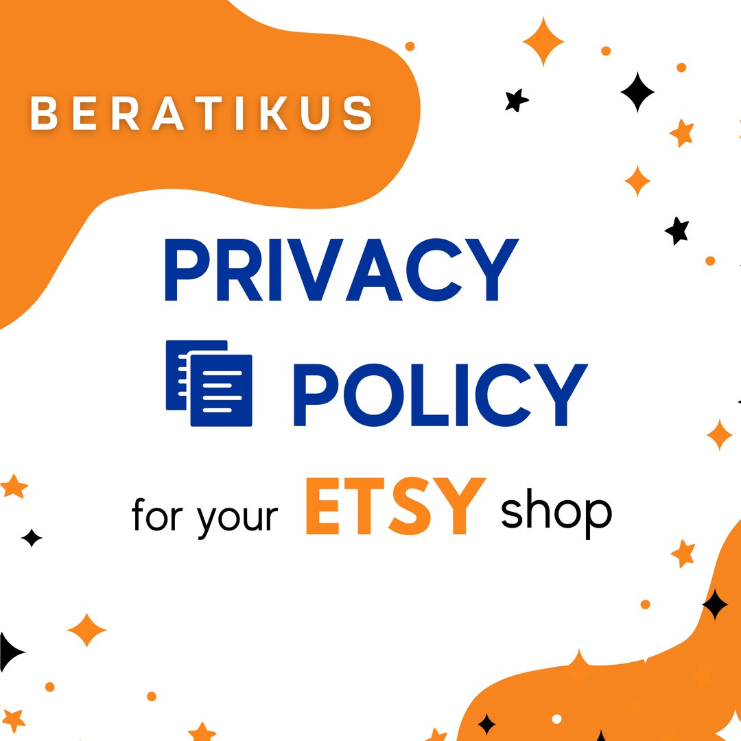 Etsy Shop Privacy Policy in English for European Sellers and Customers