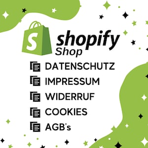 Privacy Policy, Terms & Conditions, Cancellation Policy, Cookie Policy and Imprint: Templates for Shopify Shop