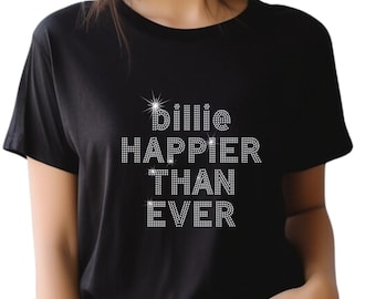 Rhinestone Happy Glam T Shirt – Bold, Sparkling Style for Every Occasion