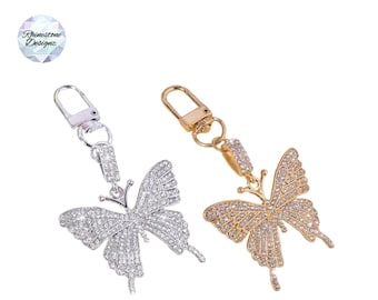 Rhinestone Butterfly Handbag Keychain/Bag Charm