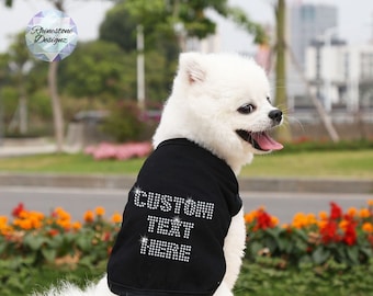 Custom Rhinestone Dog Tank Top