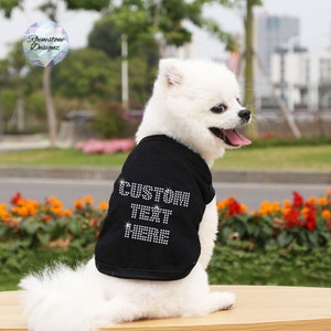 Custom Rhinestone Dog Tank Top
