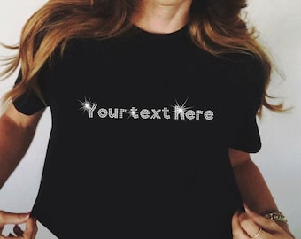 Unisex Custom Rhinestone T Shirt