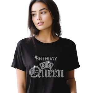Strass Geburtstag Königin T Shirt