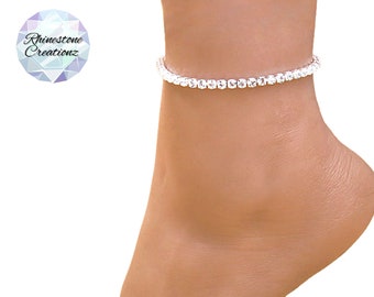 Rhinestone Crystal Chain Anklet