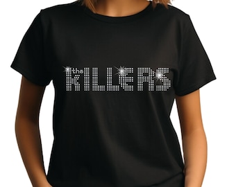 Rhinestone Rock Noir T Shirt – For Lovers of Anthemic Nights & Electric Style