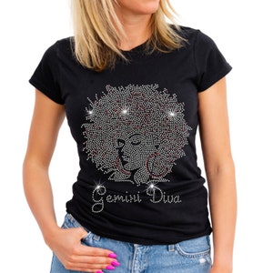 Rhinestone Star Sign Diva T Shirt