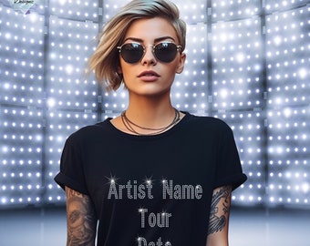 Custom Rhinestone Concert T Shirt