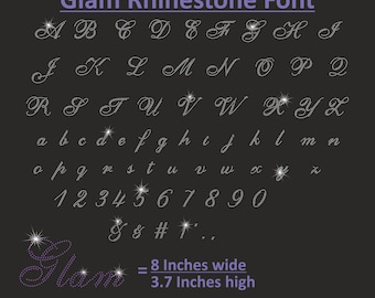 Glam Swirls Rhinestone Font – SS10 Digital Download SVG