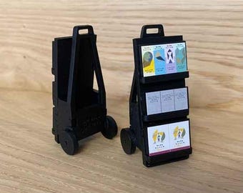 JW wooden Witnessing Cart with double-sided board | Handmade JW Pioneer Gift | Mini Literature Cart | JW Ministry Decor | Convention gift