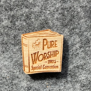 Pins 2025 "Pure Worship" JW convention gift - pins, badge, earring, brooch - bulk options