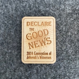 Fridge magnet, "Declare the Good News" 2024 JW convention gift