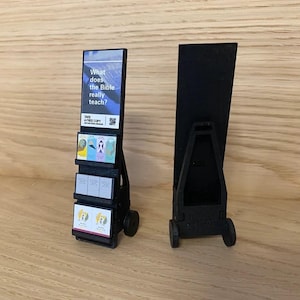 Mini carrello in legno per la testimonianza dei Testimoni di Geova | Regalo fatto a mano per i pionieri dei Testimoni di Geova | Mini carrello per la letteratura | Decorazioni per il battesimo o il ministero dei Testimoni di Geova | Regalo per la convention