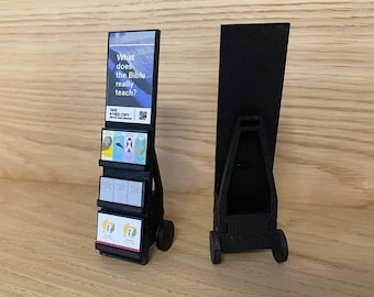 Wooden Mini JW Witnessing Cart | Handmade JW Pioneer Gift | Mini Literature Cart | JW Baptism or Ministry Decor | Convention gift