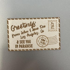 Lot de 50 pièces - Carte de vœux - Aimant de réfrigérateur, cadeau de congrès personnalisé
