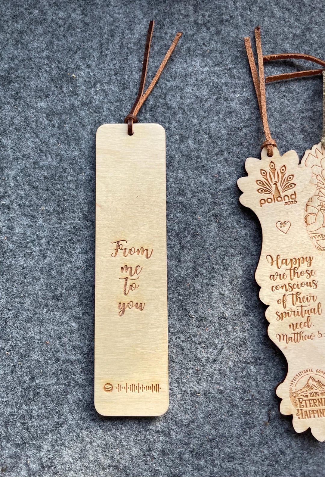Engraved Wooden Bookmark With Your Shape and Design | Personalized Gift ...