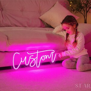 Neon Name Sign for Girls Bedroom, Kid Room Decorations, Home Decor Wall Decor, Neon Sign Custom, Personalized Gifts for Baby, Birthday Gift