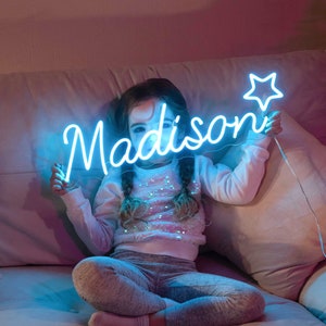 Custom Name Neon Sign for Kids, Kid Room Decorations, Home Decor Wall Decor, Neon Sign Custom, Personalized Gifts for Baby, Birthday Gift