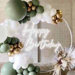Alles Gute zum Geburtstag Leuchtreklame, 21. Geburtstag Zeichen, 21. Geburtstag Zeichen, Benutzerdefinierte Leuchtreklame, weiße Leuchtreklame, Geburtstagsgeschenk