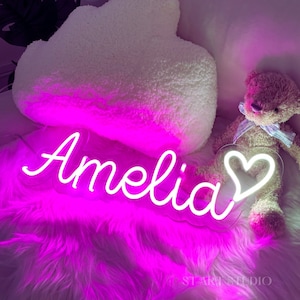 Custom Name Neon Sign for Kids,Neon Name Sign,Nursery Name Sign,Baby Name Sign for Nursery Decor,Birthday Gift,Christmas Gifts,Home Decor