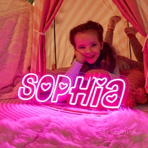 Custom Neon Sign Name For Kids Bedroom, Neon Sign Led Light Neon Signs Nursery Neon Sign Bedroom Decor Neon Sign Christmas Gifts