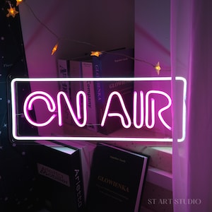 On Air Neon Sign, On Air LED Sign, Live Streaming/Recording Light Sign – Pink Cool Led Signs for Studio, Wall, Bedroom, Game Room Decor