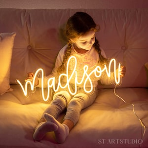 Custom Name Neon Sign for Kids, Custom Last Name Neon Sign Wedding for reception,Wedding Decor, Business Neon Lights, Christmas Gifts