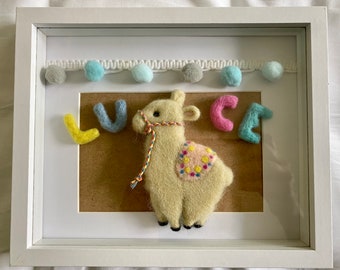 Custom Felt Name Nursery Framed Picture