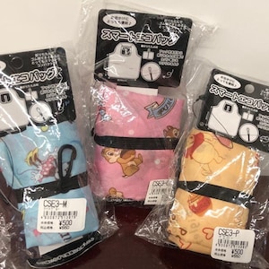 Japan Disney Smart Eco Shopping Bag / Minnie Mouse/ Chip & Dale/ Winnie the Pooh
