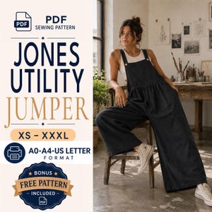 Patroon voor een oversized trui | Naaipatroon voor een overall | Truipatroon | Wijde romper | Overallspatroon | Romperpatroon | Oversized trui