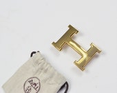 Hermes Vintage Gold Belt Buckle 38mm