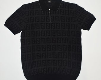 Vintage Fendi Men's Polo Shirt Size M