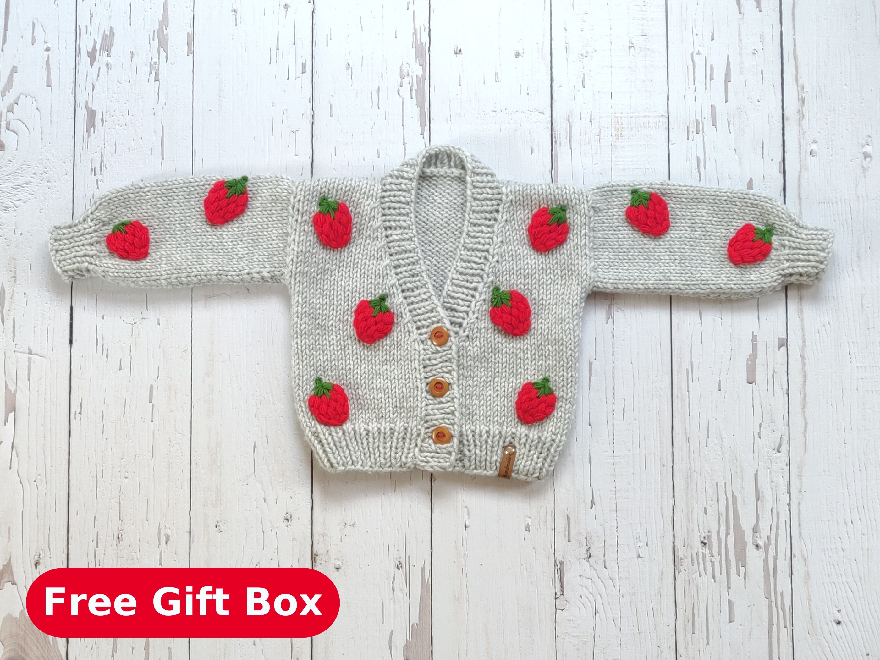 Strawberry Cardigan - Etsy