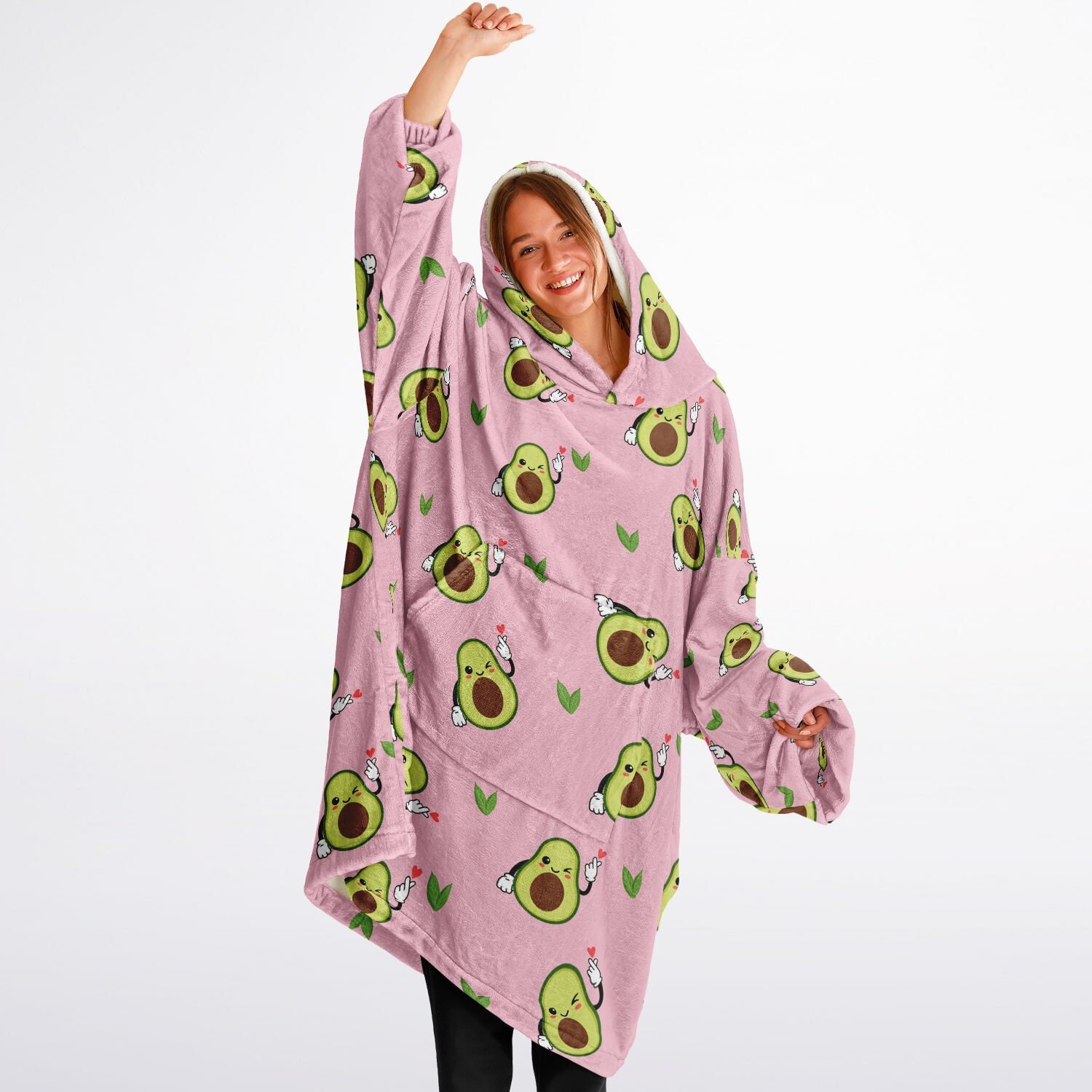 Pink avocado hoodie sale