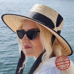 Women&#39;s Straw Bow Hat,Handmade Brim Hat,Straw Visor Hat,Travel Hat For Women,Women’s Beach Hat, Summer Hat