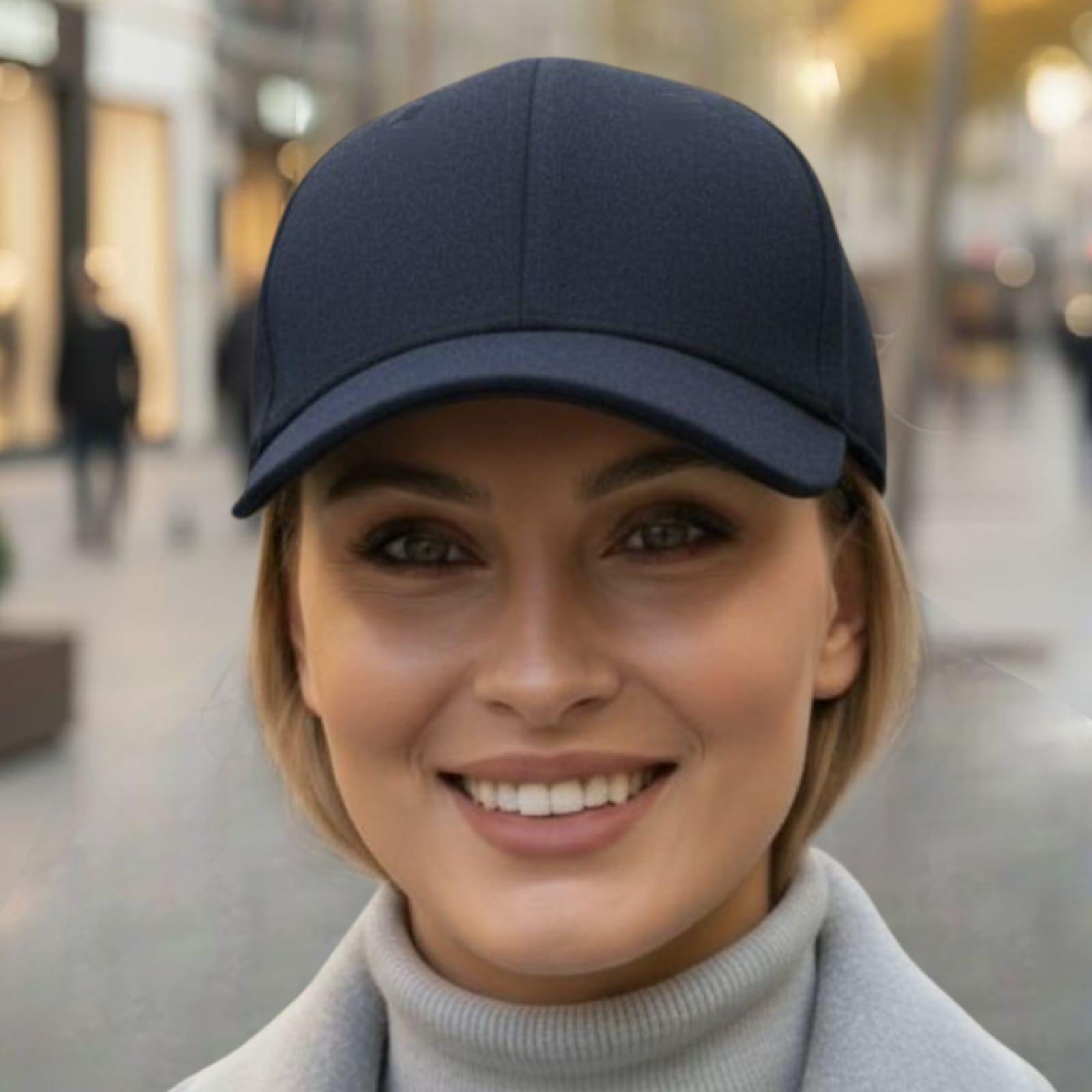 Women\'s A Coffee Winter Warm Classic Wool Adjustable Baseball Style Hat Cap Coffee main image 3