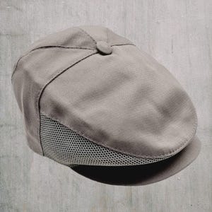 Stone Cotton Mesh Flat Cap for Men, Lightweight Irish Style Hat, Summer Gatsby Newsboy Cap
