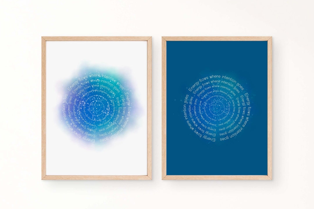 Energy Wall Graphics Energy Wall Art Print. Energy Flows Where Intention Goes - Etsy