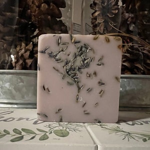 Soap -Lavender Goat Milk and Shea Butter Cold Processed Soap made on our farm with the help of Esmerelda and Azreal, our goats!