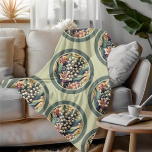 Lily of the Valley Plush Blanket: May Birth Flower Throw