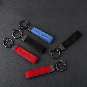 Llavero de cuero personalizado para la muñeca / llavero con cordón para la muñeca / llavero de cuero unisex para profesores / regalo de Halloween