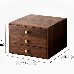 3 Drawer Personalize Solid Wooden Desktop Storage Box | Storage of ...