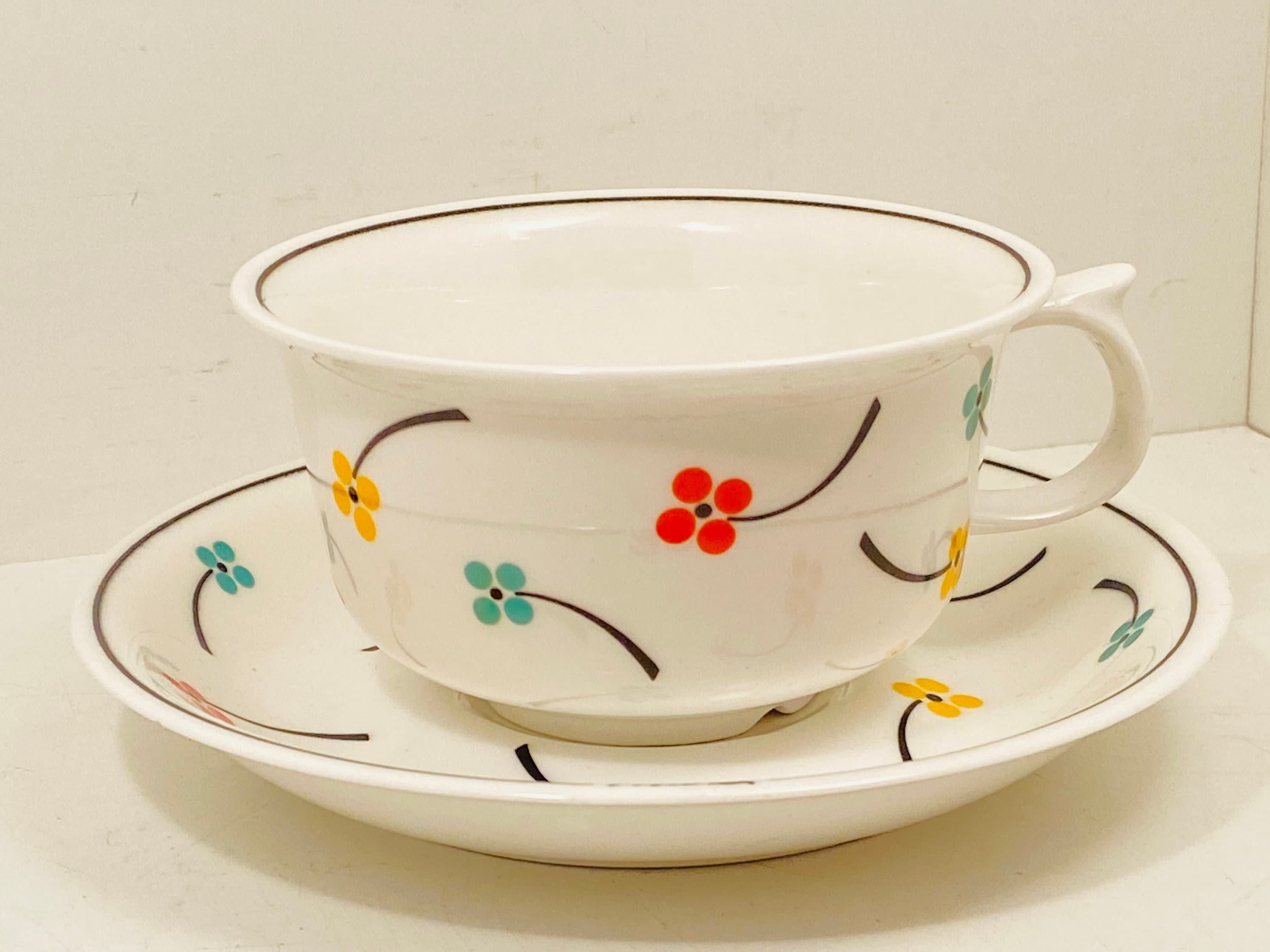Gustavsberg Sweden Fleur Teacup or Coffee Cup Set, Pia Rönndahl 