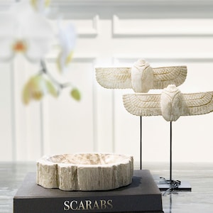 Set of 2 scarab stone statues from Java